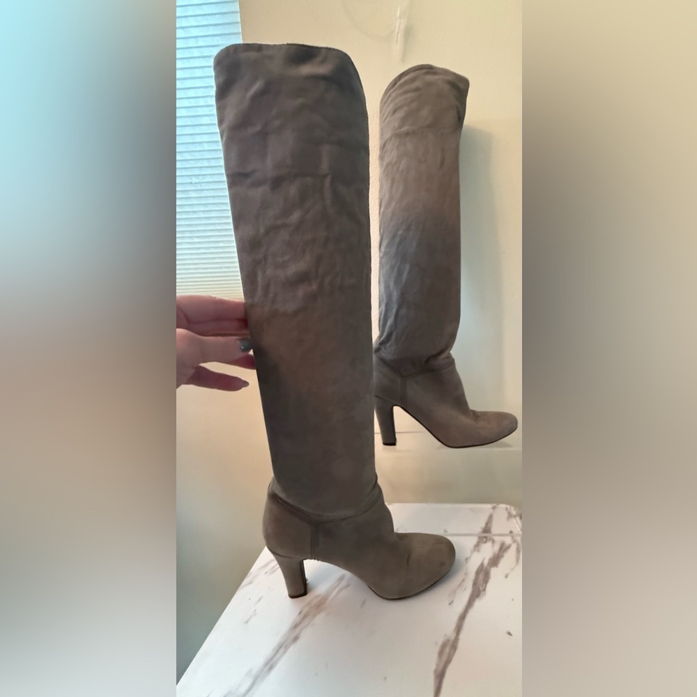 Stella MaCartney Brown Suede Over The Knee Boots, Great Condition, Size 37-1/2.